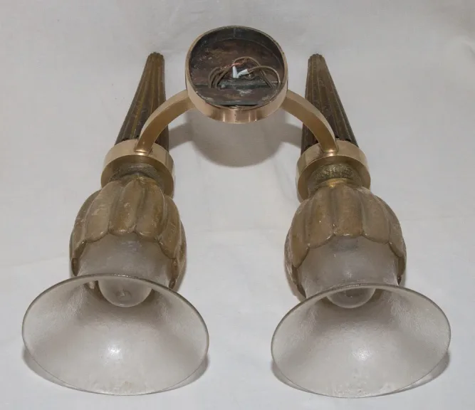 Paire d'appliques de Murano,Seguso  années 40