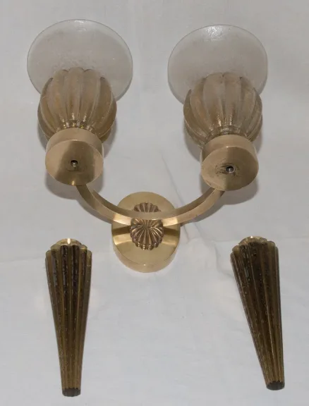 Paire d'appliques de Murano,Seguso  années 40