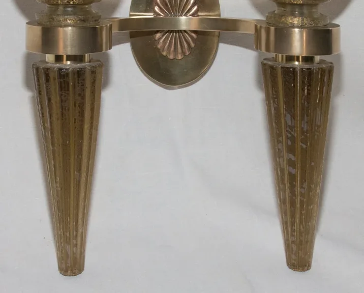 Paire d'appliques de Murano,Seguso  années 40