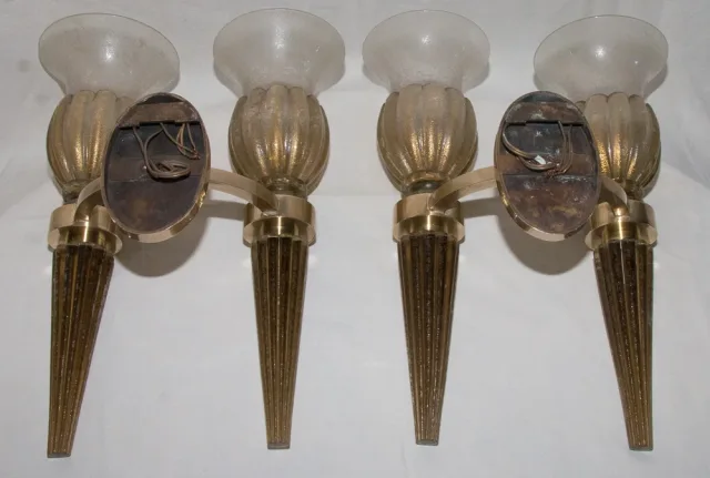 PAIR OF MURANO WALL LIGHTS
