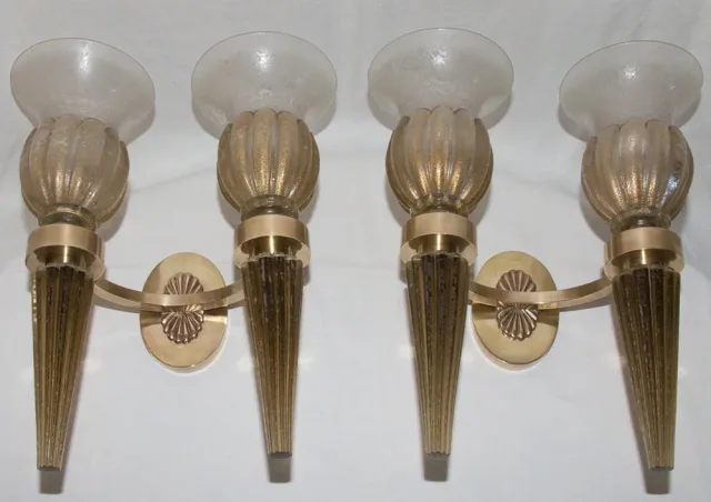 PAIR OF MURANO WALL LIGHTS