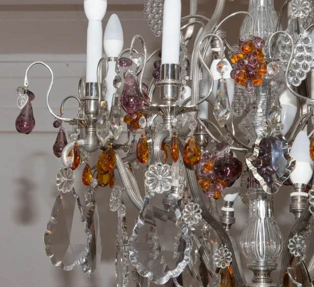 Lustre cage Maison BAGUES Circa 1920