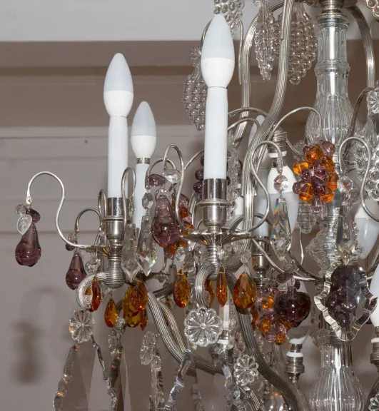 Lustre cage Maison BAGUES Circa 1920