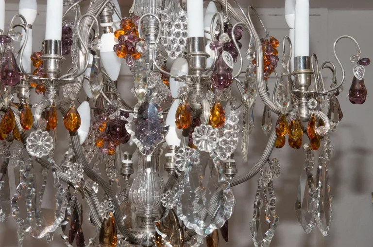 Lustre cage Maison BAGUES Circa 1920
