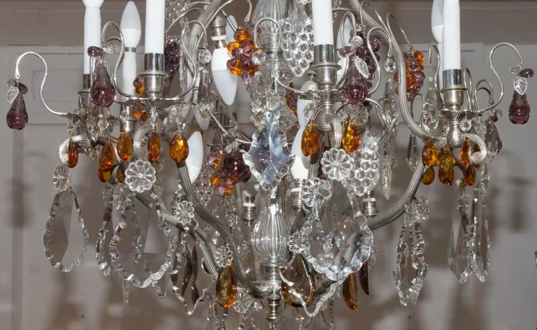 Lustre cage Maison BAGUES Circa 1920