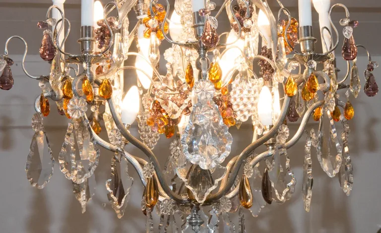 Lustre cage Maison BAGUES Circa 1920