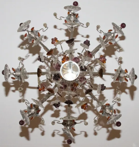 Lustre cage Maison BAGUES Circa 1920