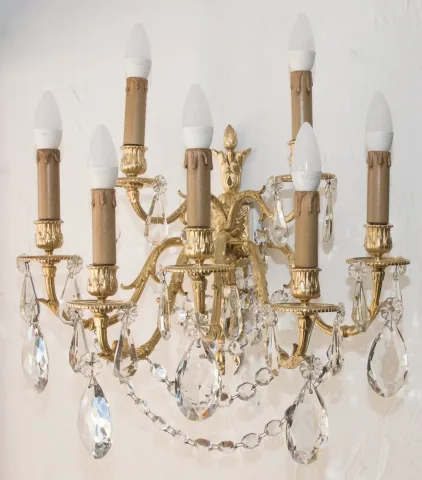 PAIR OF NAPOLEON III PERIOD WALL LIGHTS