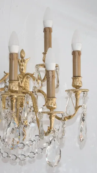 Paire d’appliques en bronze doré époque Napoléon III