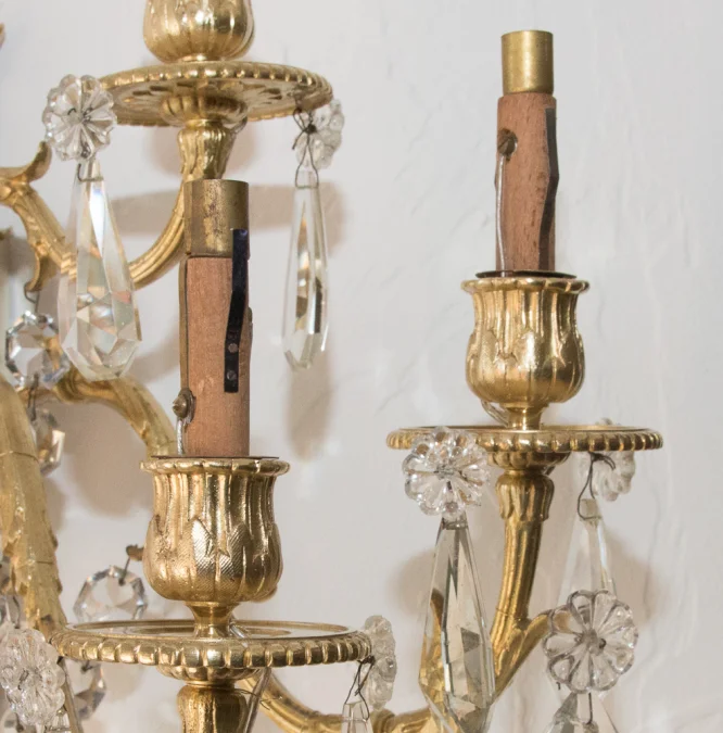 PAAR NAPOLEON III ZEITWANDLEUCHTEN