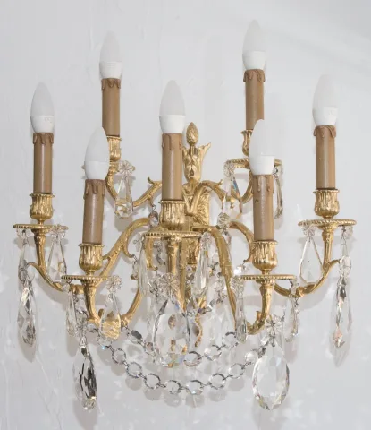 PAIR OF NAPOLEON III PERIOD WALL LIGHTS