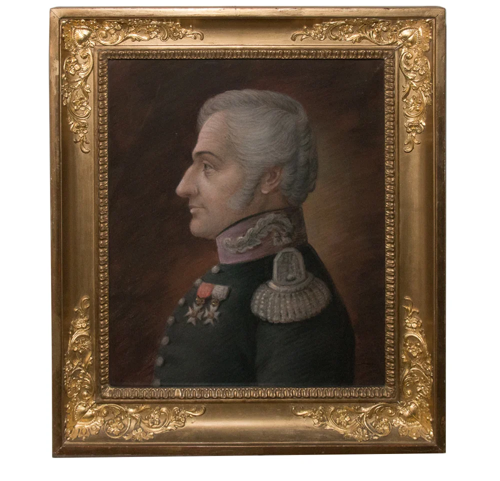 Paire de portraits  époque Restauration