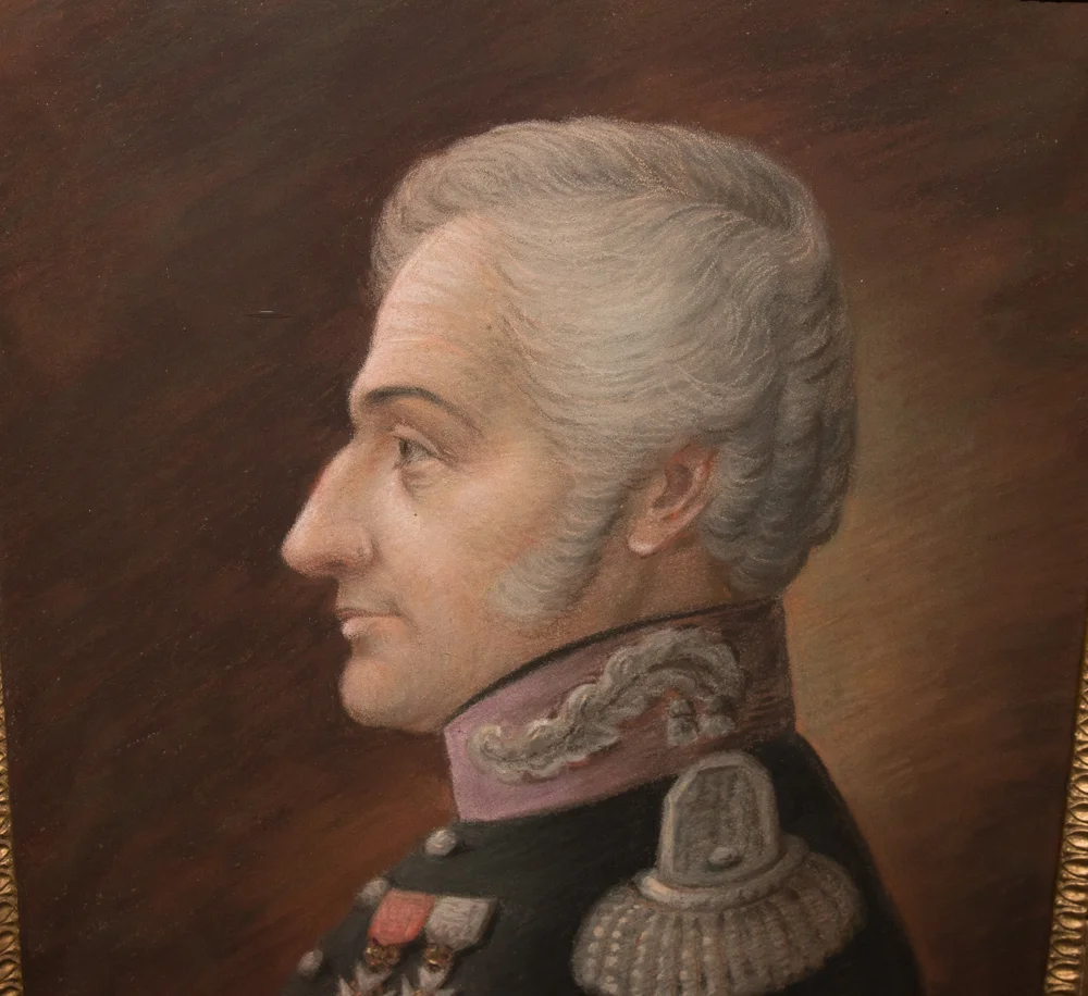 Paire de portraits  époque Restauration