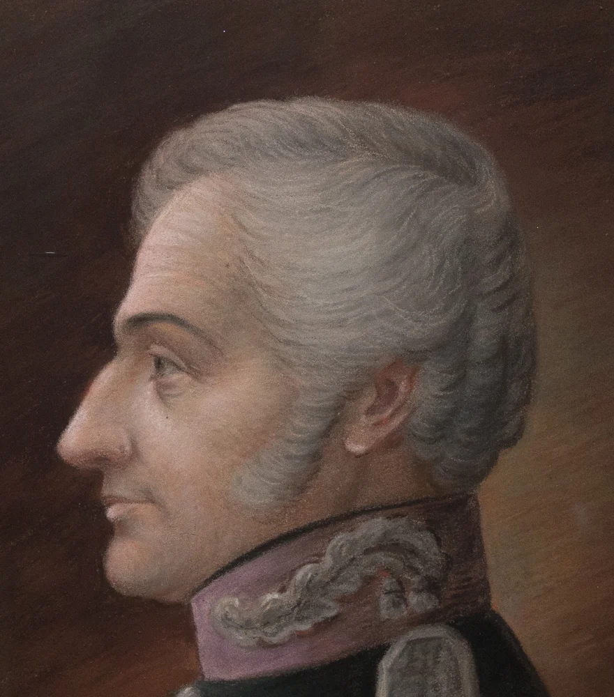 Paire de portraits  époque Restauration