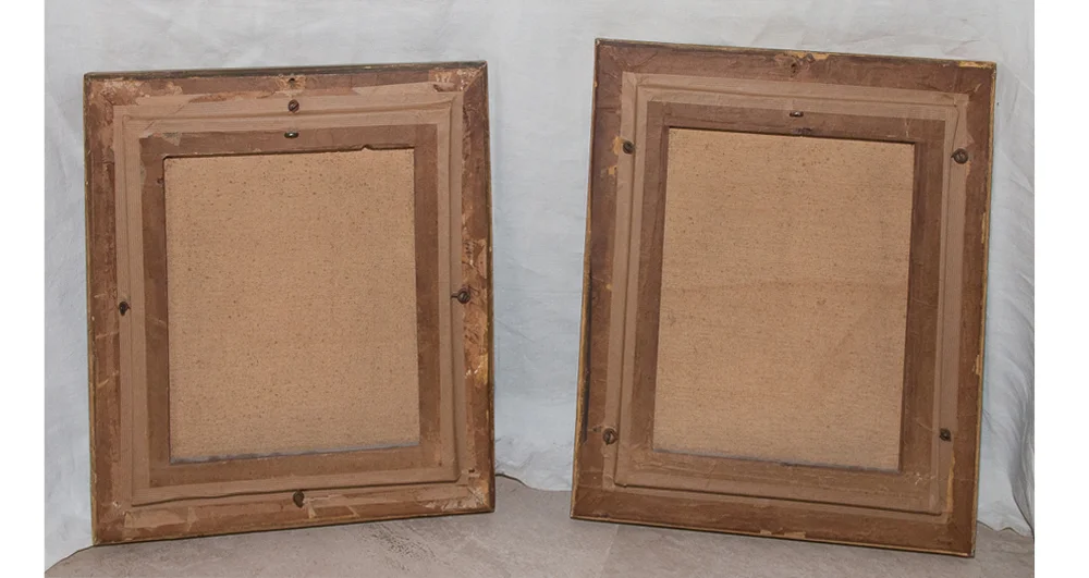 Paire de portraits  époque Restauration