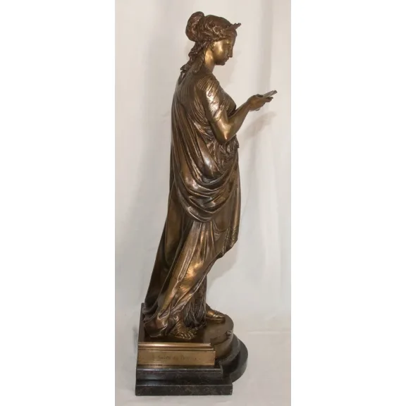 Bronze La liseuse  L Grégoire 1840-1890