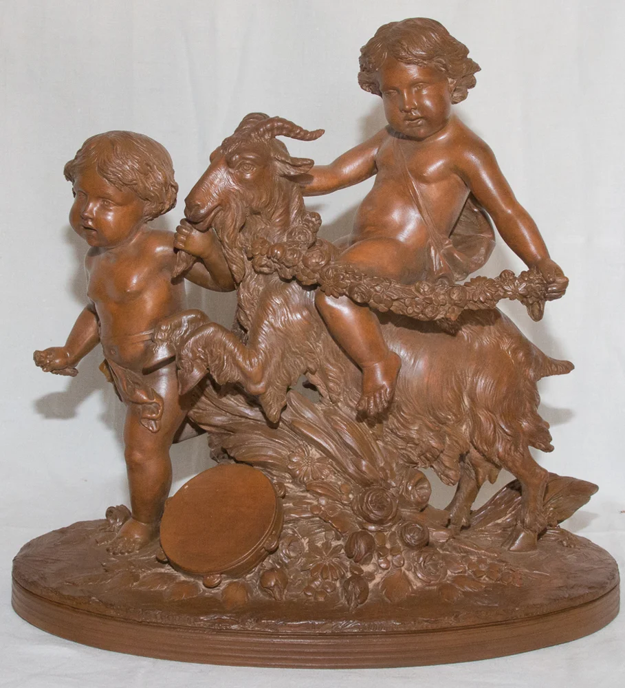 Groupe en terre cuite signé R Rod circa 1900