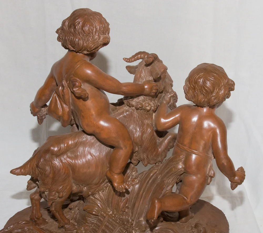 Groupe en terre cuite signé R Rod circa 1900