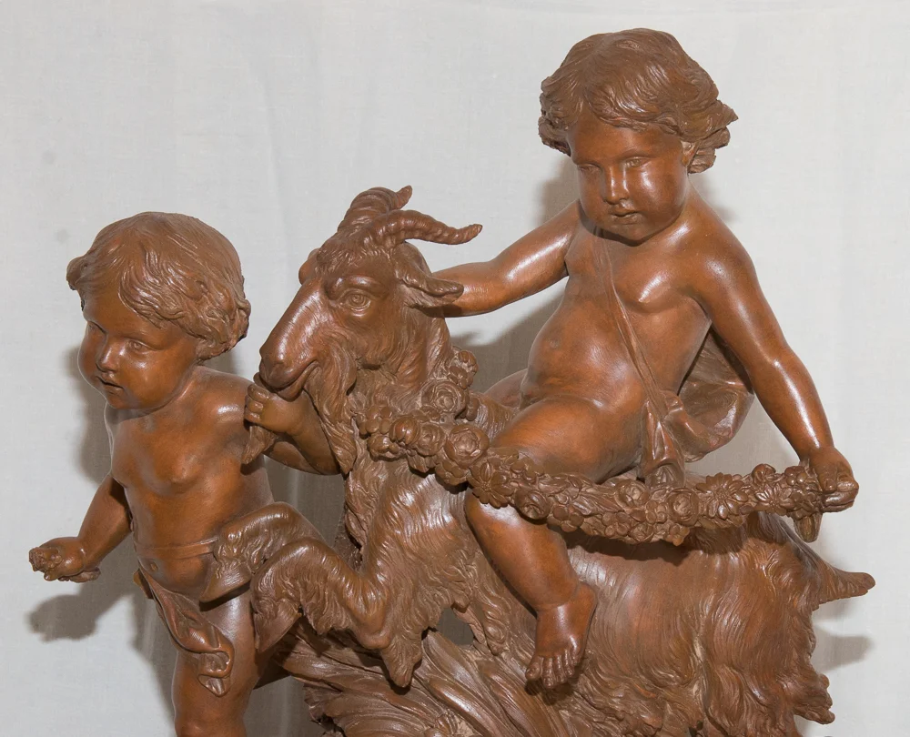 Groupe en terre cuite signé R Rod circa 1900