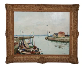 «Port De Honfleur» Подпись Жак Буйссу, Датировано 1967