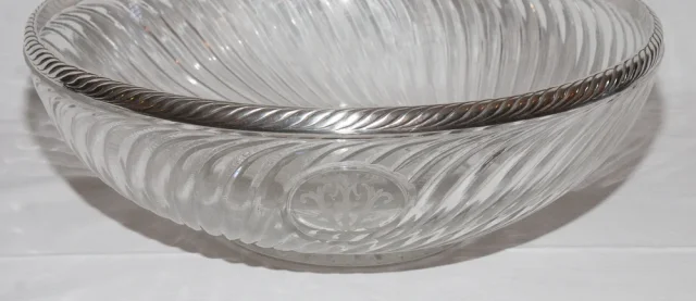 Grande coupe baccarat et argent massif fin XIXe