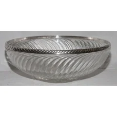 Grande coupe baccarat et argent massif fin XIXe