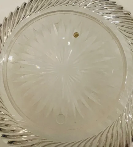 Grande coupe baccarat et argent massif fin XIXe