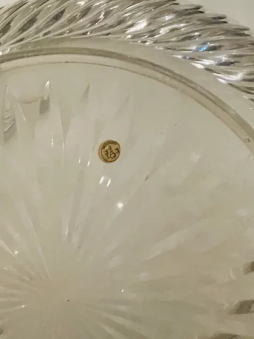Grande coupe baccarat et argent massif fin XIXe