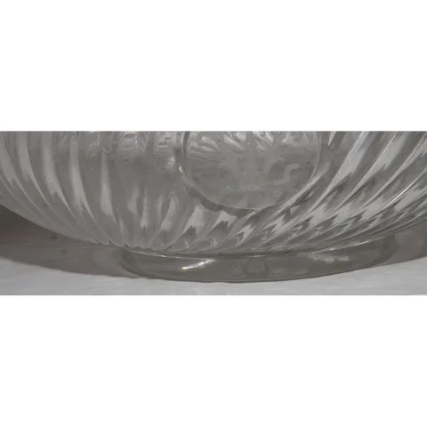 Grande coupe baccarat et argent massif fin XIXe