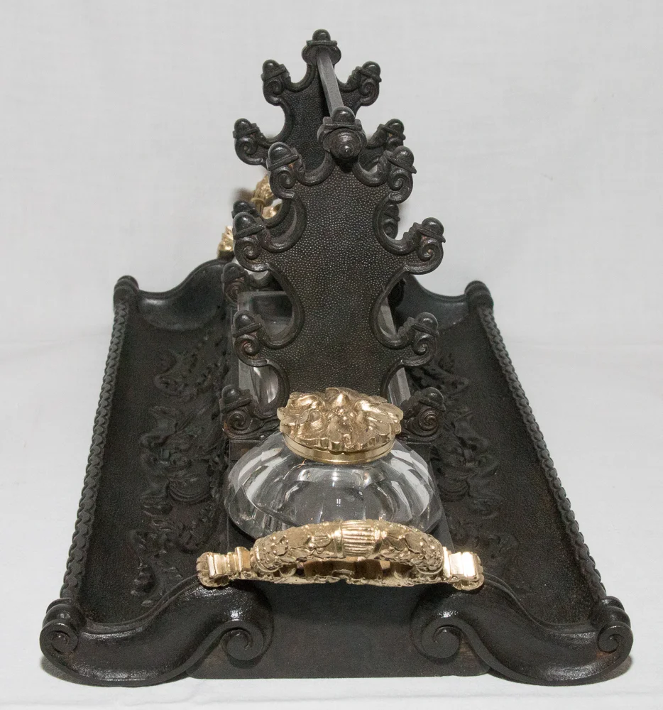 Encrier en bronze époque Empire circa 1810