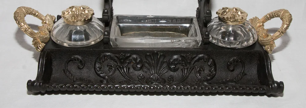Encrier en bronze époque Empire circa 1810