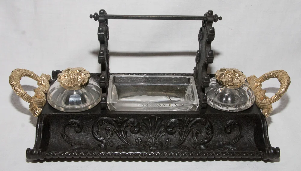 Encrier en bronze époque Empire circa 1810
