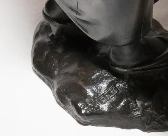 Geisha Sculpture en bronze Japon époque Meiji