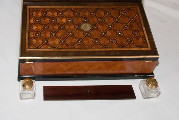 Écritoire Paul Sormani en marqueterie circa 1860