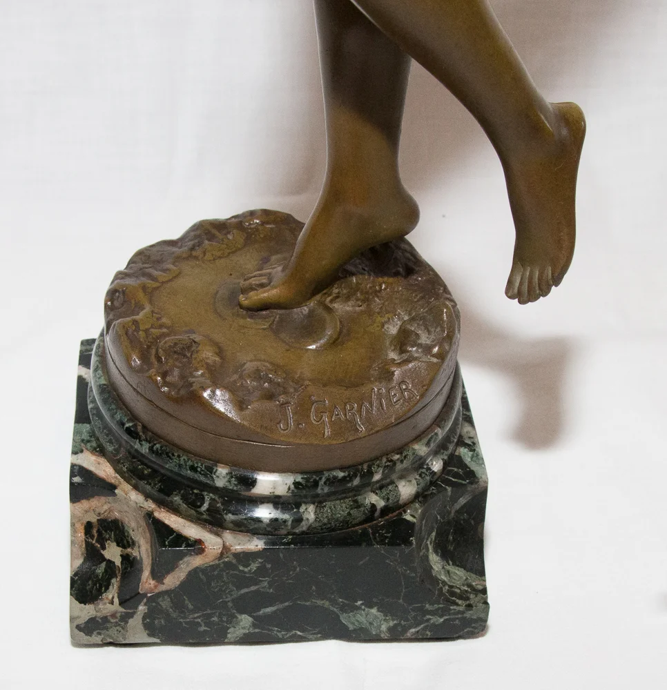 BRONZE NYMPH signed J. GARNIER