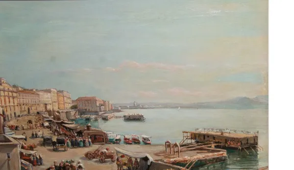 Naples Borgo Santa Lucia – Giacinto Gigante 1806-1876