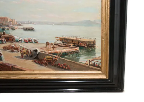 Naples Borgo Santa Lucia – Giacinto Gigante 1806-1876