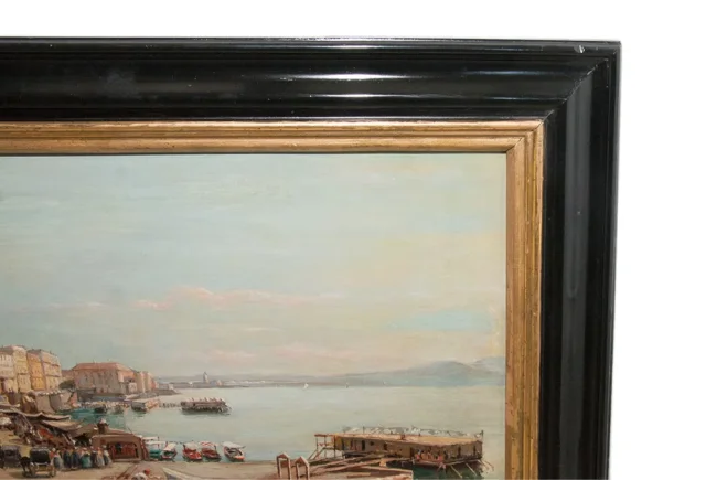Naples Borgo Santa Lucia – Giacinto Gigante 1806-1876