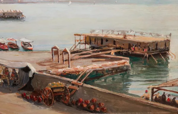 Naples Borgo Santa Lucia – Giacinto Gigante 1806-1876