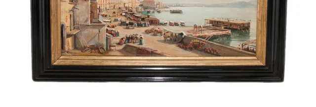 Naples Borgo Santa Lucia – Giacinto Gigante 1806-1876