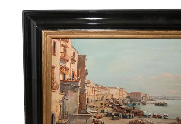 Naples Borgo Santa Lucia – Giacinto Gigante 1806-1876