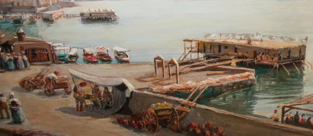 Naples Borgo Santa Lucia – Giacinto Gigante 1806-1876