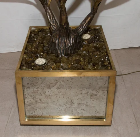 Grande Lampe florale maison Jansen design des années 70