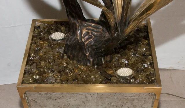 Grande Lampe florale maison Jansen design des années 70