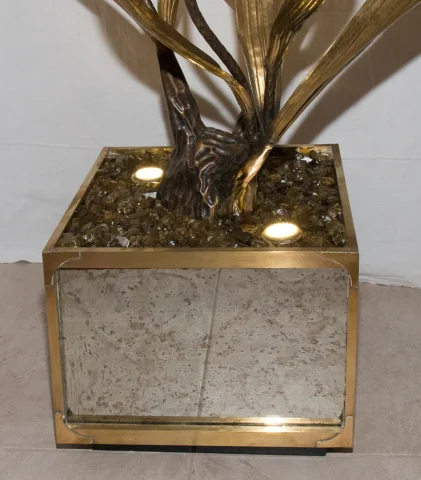 Grande Lampe florale maison Jansen design des années 70