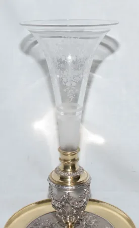 Centre de table à cornet signé L. Oudry époque Napoélon III