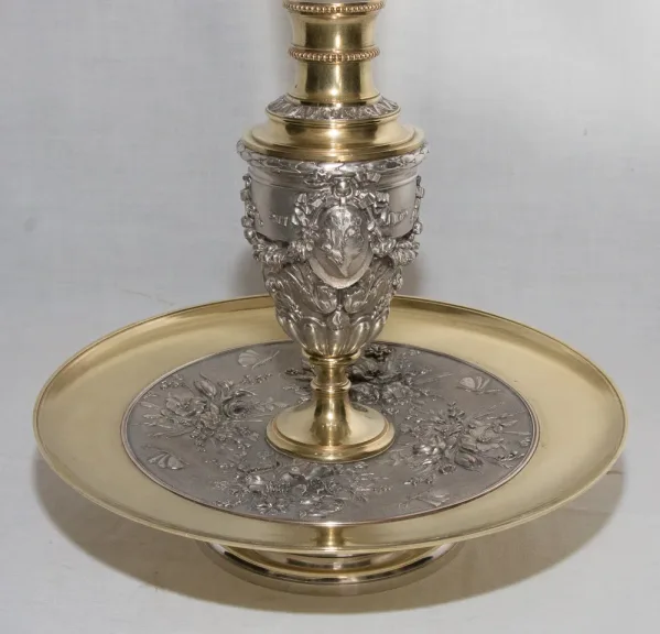 Centre de table à cornet signé L. Oudry époque Napoélon III