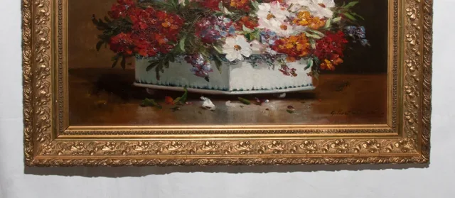 Nature Morte Bouquet De Fleurs Gilbert Charles Martin 1839-1905