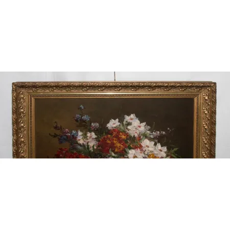 Nature Morte Bouquet De Fleurs Gilbert Charles Martin 1839-1905