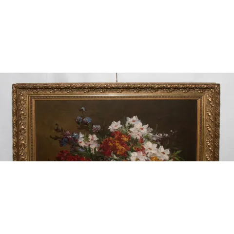 Nature Morte Bouquet De Fleurs Gilbert Charles Martin 1839-1905